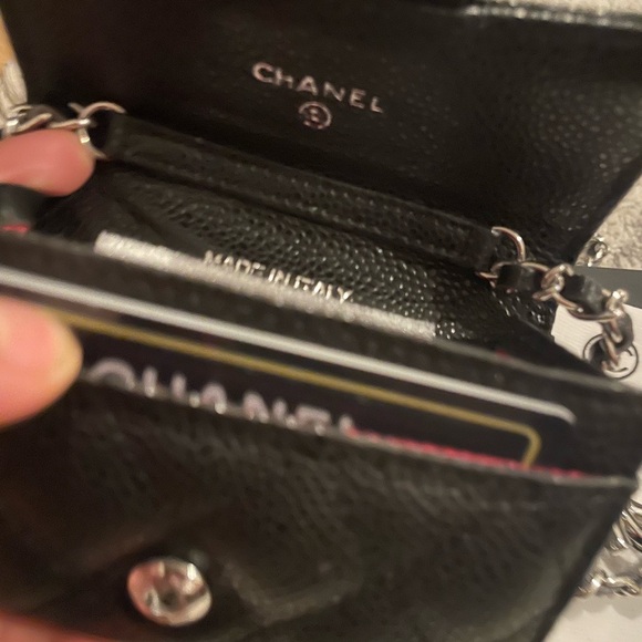 Chanel Black mini caviar Quilted Leather Wallet - Picture 2 of 3